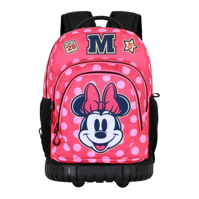 Disney Minnie Mouse Mochila Trolley GTS FAN Class Rosa con Ruedas, Compartimentos Múltiples y Bolsillo Acolchado 1 Disney Minnie Mouse Mochila Trolley GTS FAN Class Rosa con Ruedas, Compartimentos Múltiples y Bolsillo Acolchado 1