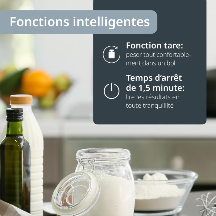 Báscula de cocina digital - ADE - ANJA - Plástico ABS - 17 x 17 x 2,2 cm - Incluye 1 pila Cr 2032 5 Báscula de cocina digital - ADE - ANJA - Plástico ABS - 17 x 17 x 2,2 cm - Incluye 1 pila Cr 2032 5