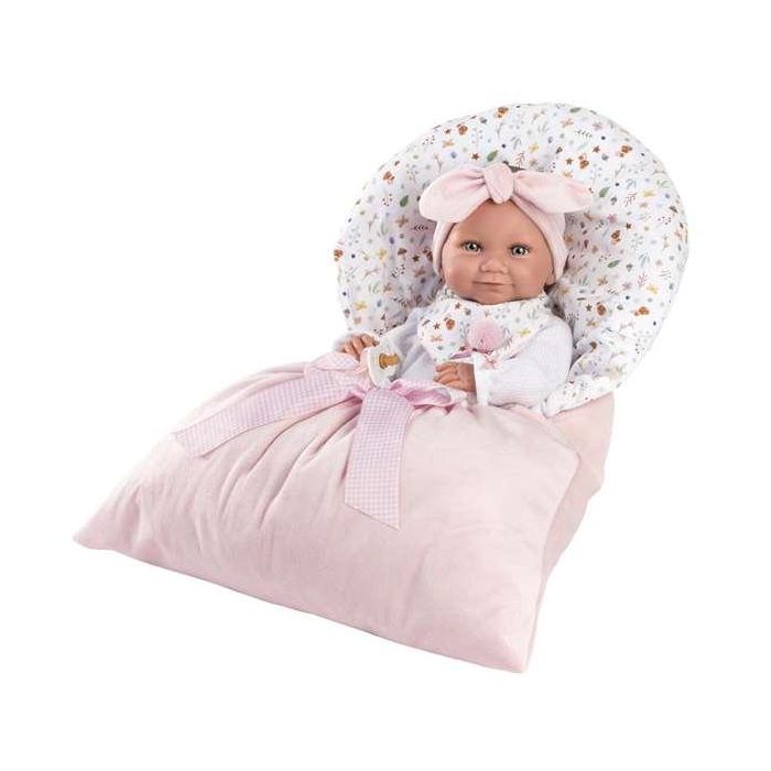 Muñeca tina recien nacida con saquito rosa sin 40cm cuerpo vinilo 3 Muñeca tina recien nacida con saquito rosa sin 40cm cuerpo vinilo 3