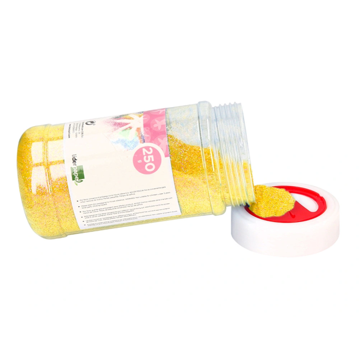 Liderpapel Purpurina Fantasia Color Metalico Amarillo Pastel Bote 250 gr 3