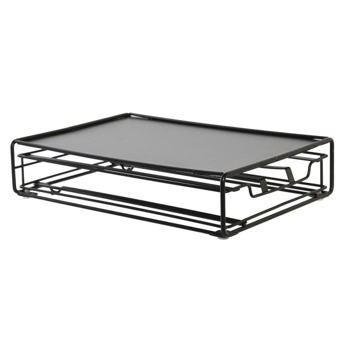 Soporte Capsulas Basicos DKD Home Decor Negro 31 x 7.5 x 21 cm 2 Soporte Capsulas Basicos DKD Home Decor Negro 31 x 7.5 x 21 cm 2