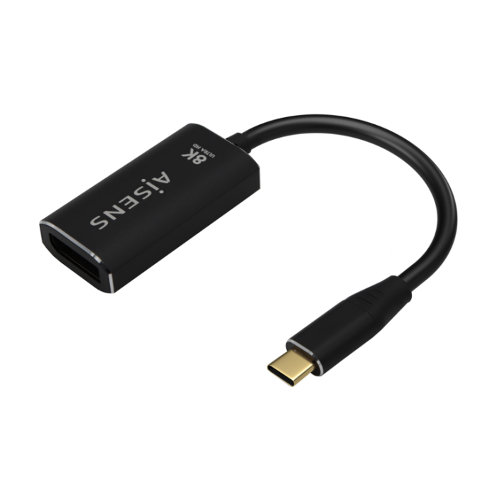 AISENS - CONVERSOR ALUMINIO USB-C A DISPLAYPORT 8K@60HZ, USB-C/M-DP/H, NEGRO, 15CM AISENS - CONVERSOR ALUMINIO USB-C A DISPLAYPORT 8K@60HZ, USB-C/M-DP/H, NEGRO, 15CM