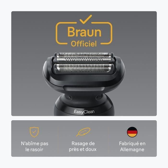 Braun BRA8700216051330 Cabezal de afeitado Series 5 y 6, 3 cuchillas flexibles, 100% fabricado en Alemania 2