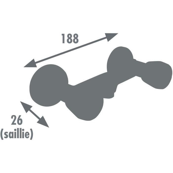 Edouard Rousseau EDR3047404053123 Mezclador de ducha Konfort, Manetas metal facetado, Estilo clásico, Cromo 2
