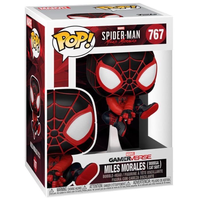 Figura POP Marvel Spiderman Miles Morales Bodega Cat Suit 2