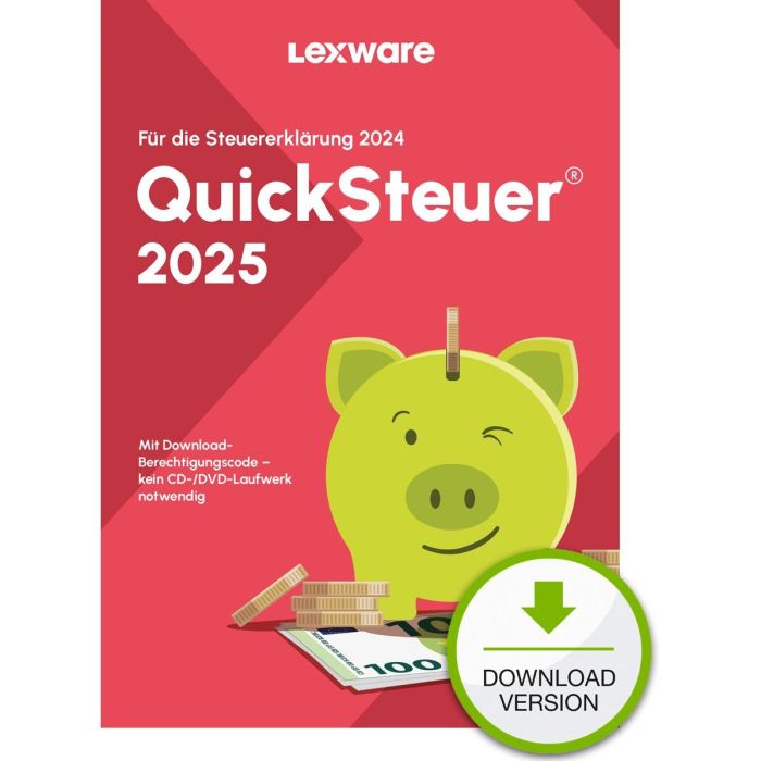 Lexware Quicksteuer 2025 - 1 Dispositivo - Hasta 3 Declaraciones de Impuestos - Descarga ESD