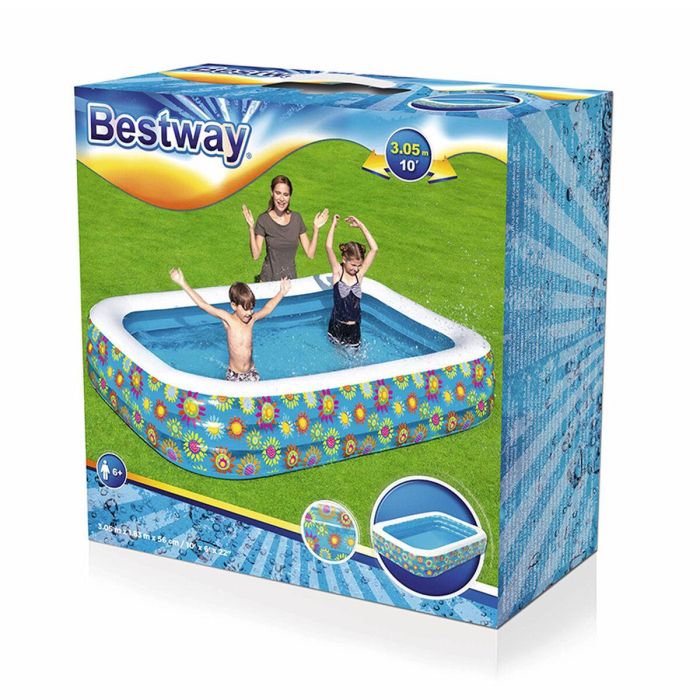 Bestway Piscina Hinchable 3 Camaras Floral 305x183x56 cm +6 Años Jardin 54121 12 Bestway Piscina Hinchable 3 Camaras Floral 305x183x56 cm +6 Años Jardin 54121 12