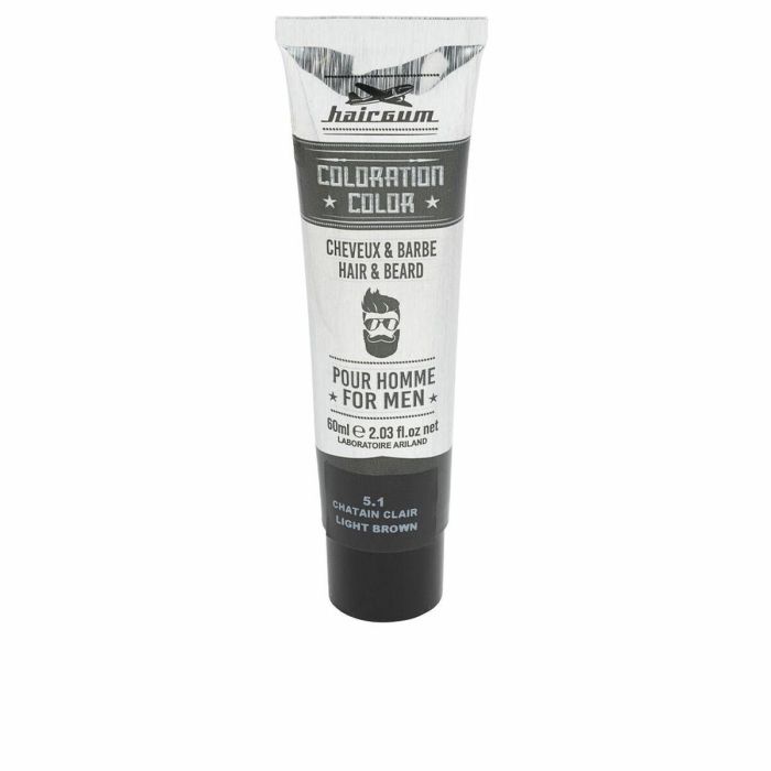 Hairgum COLORATION tinte para barba y cabello #5.1-Castaño Claro 60 gr Hairgum COLORATION tinte para barba y cabello #5.1-Castaño Claro 60 gr