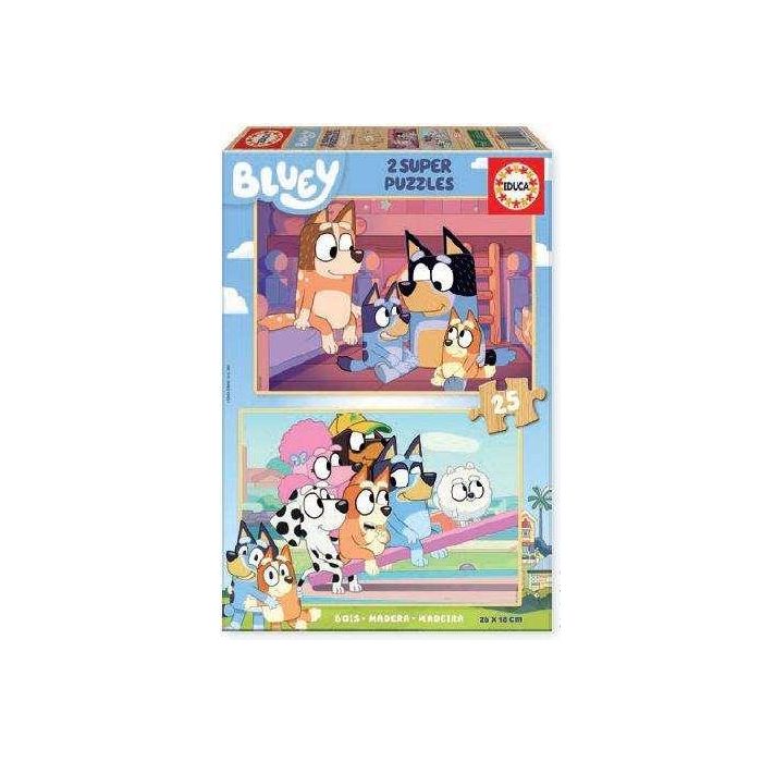 Puzzle de madera 2x25 piezas bluey 9