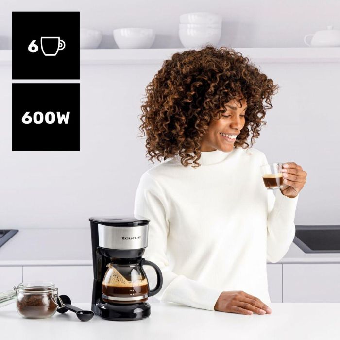 Cafetera de Goteo Taurus VERONA 6 INOX Negro 6 Tazas 6 Cafetera de Goteo Taurus VERONA 6 INOX Negro 6 Tazas 6