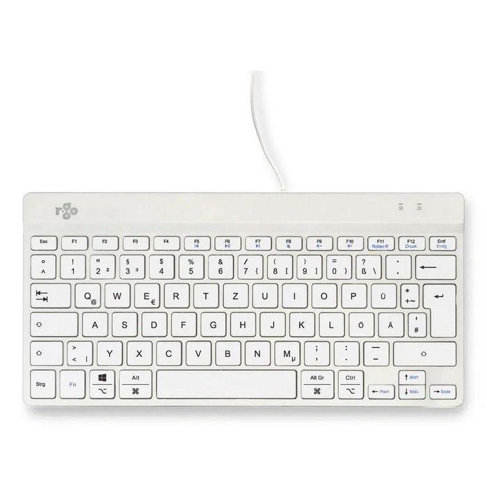 R-Go Tools Ergonomic keyboard R-Go Compact Break, compact keyboard with break software, QWERTZ (DE), wired, white R-Go Tools Ergonomic keyboard R-Go Compact Break, compact keyboard with break software, QWERTZ (DE), wired, white