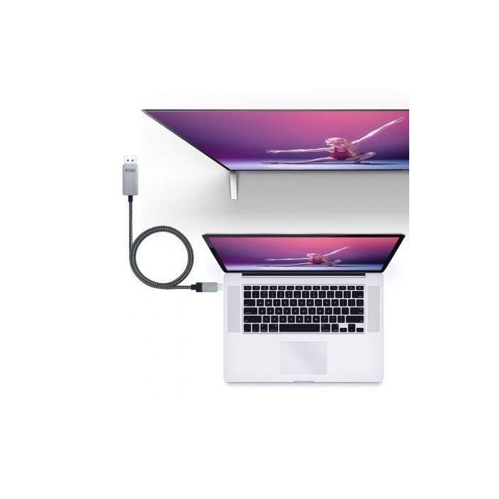Nanocable 10.15.5002 Cable Conversor USB-C Macho a DisplayPort 1.2 Macho 4K 60Hz Unidireccional 1.8m Negro Compatible Thunderbolt 3 3 Nanocable 10.15.5002 Cable Conversor USB-C Macho a DisplayPort 1.2 Macho 4K 60Hz Unidireccional 1.8m Negro Compatible Thunderbolt 3 3
