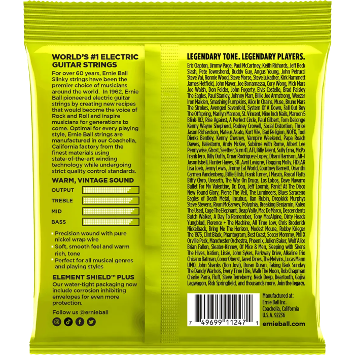 Ernieball Juego Eléctrica Slinky Classic Rnr Pure 10-46 Tripack (3) 1