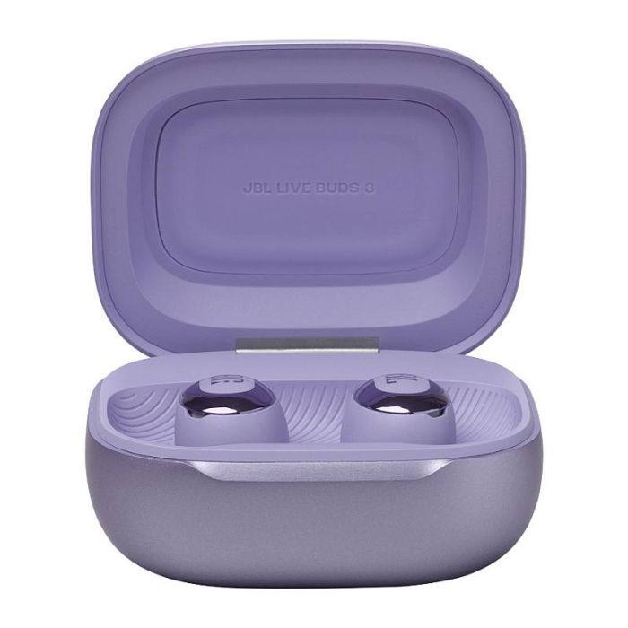 JBL Harman Live Buds 3 ANC Auriculares True Wireless Bluetooth 5.2 con Estuche de Carga, Reducción de Ruido, 24h Batería, Resistente IP55, Púrpura