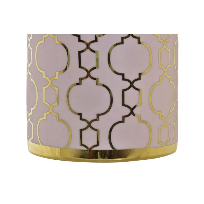 DKD Home Decor Jarrón Decorativo de Porcelana Oriental en Tonos Rosa y Dorado de la Colección Zeman, ideal para embellecer cualquier Hogar o Espacio, 14x32x14 cm 2 DKD Home Decor Jarrón Decorativo de Porcelana Oriental en Tonos Rosa y Dorado de la Colección Zeman, ideal para embellecer cualquier Hogar o Espacio, 14x32x14 cm 2