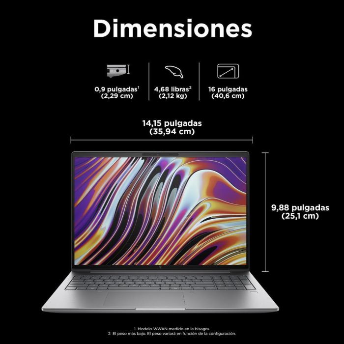 Laptop HP ZBook Power G11 16" Intel Core Ultra 7 155H 32 GB RAM 1 TB SSD Qwerty Español 4 Laptop HP ZBook Power G11 16" Intel Core Ultra 7 155H 32 GB RAM 1 TB SSD Qwerty Español 4