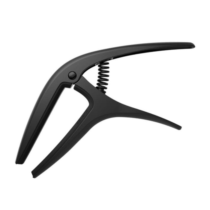 Ernieball Cejilla Axis Dual Radius Negra para Guitarra Eléctrica y Acústica de 6/7 Cuerdas, Aluminio para Diapasones Curvos y Planos