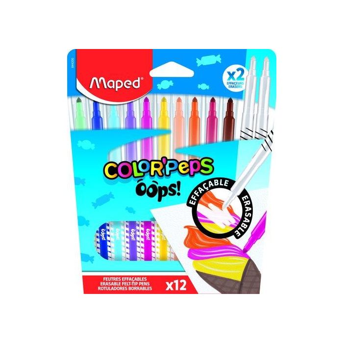 Rotulador Maped Color Peps Borrable Estuche De 12