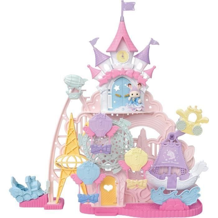 Sylvanian Families 5841 Parque de los Sueños - Castillo con Noria, Barco Vikingo y Tren Mágico, Set de juego infantil para niños +3 años 1