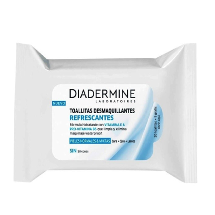 Diadermine Toallitas Desmaquillantes Refrescantes Piel Normal-Mixta 25 u