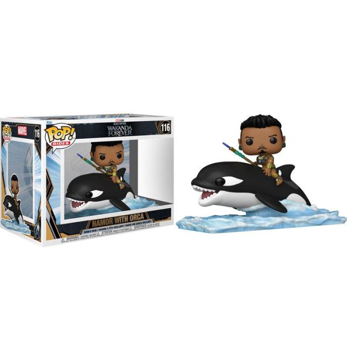 Figura POP Marvel Black Panther Wakanda Forever Namor with Orca 1