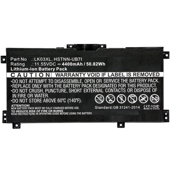 CoreParts Batería Compatible para Portátil HP Envy 17m, Envy 17M-AE0XX Li-ion 50.82Wh 11.55V 4400mAh Negra