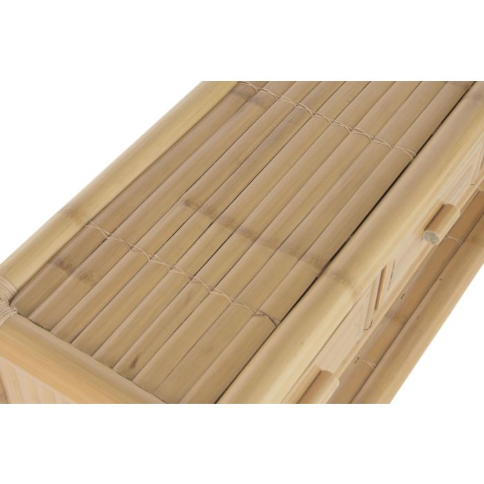 DKD Home Decor Consola Tropical Bambú y Ratán Natural 52 x 75 x 140 cm 3 Cajones 4