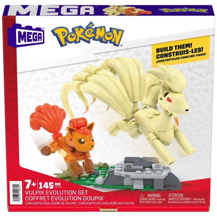 Mega Construx HTH79 Set de Construcción Pokémon Evolución Vulpix Ninetales, 145 Piezas, Figuras Articuladas, +6 Años 1 Mega Construx HTH79 Set de Construcción Pokémon Evolución Vulpix Ninetales, 145 Piezas, Figuras Articuladas, +6 Años 1