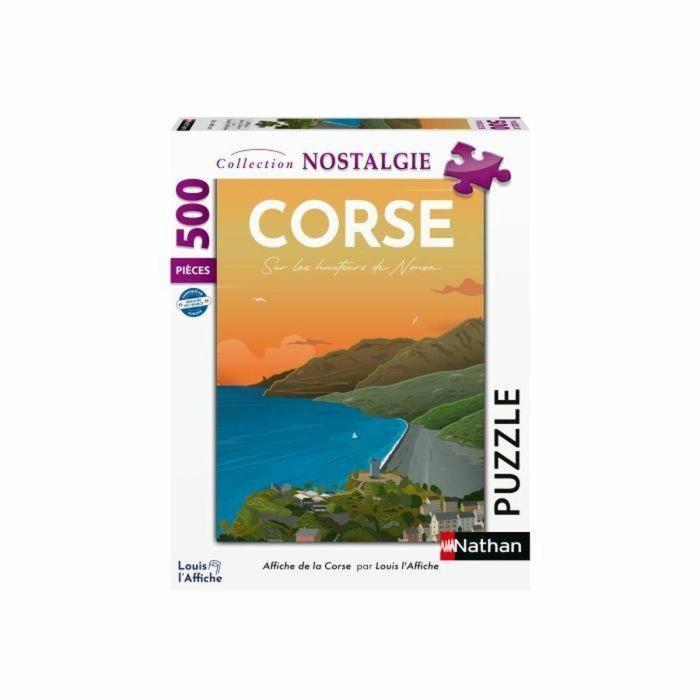 Nathan RAV12000985 - Puzzle de 500 Piezas con Póster de Córcega, Alta Calidad, Ideal para Adultos y Niños a partir de 10 Años