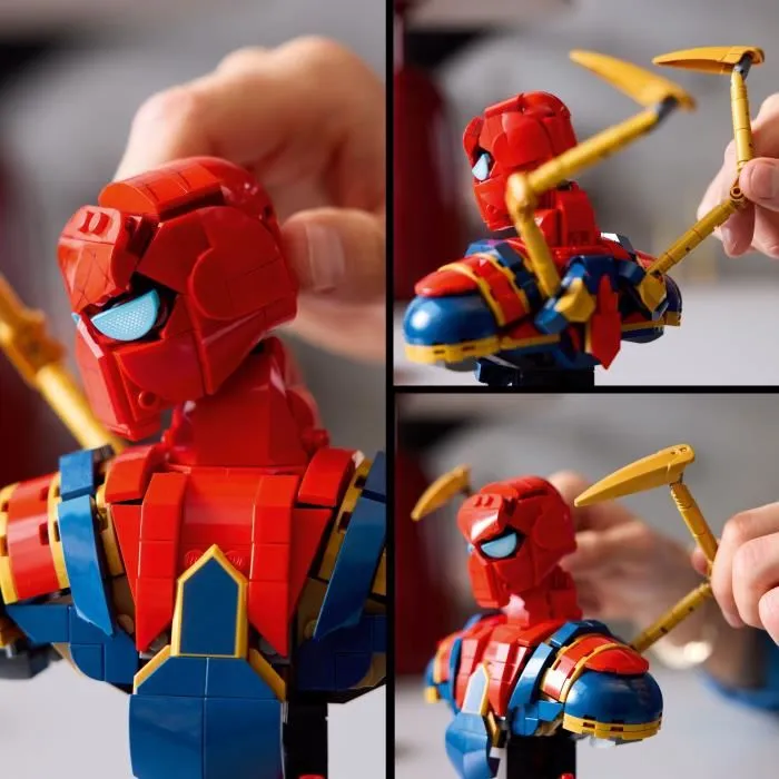 LEGO 76326 Busto Iron Spider-Man Marvel Super Heroes Juego de Construcción Adultos, 379 Piezas, +18 Años 3
