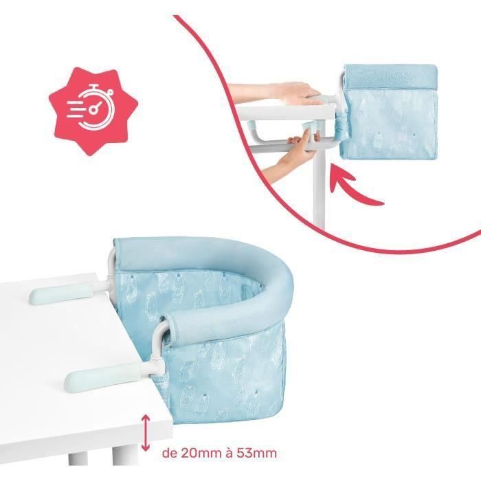 Asiento de mesa de bebé Badabulle con sistema de fijación de 4 brazos, plegamiento ultra compacto, de 6 a 36 meses 2 Asiento de mesa de bebé Badabulle con sistema de fijación de 4 brazos, plegamiento ultra compacto, de 6 a 36 meses 2