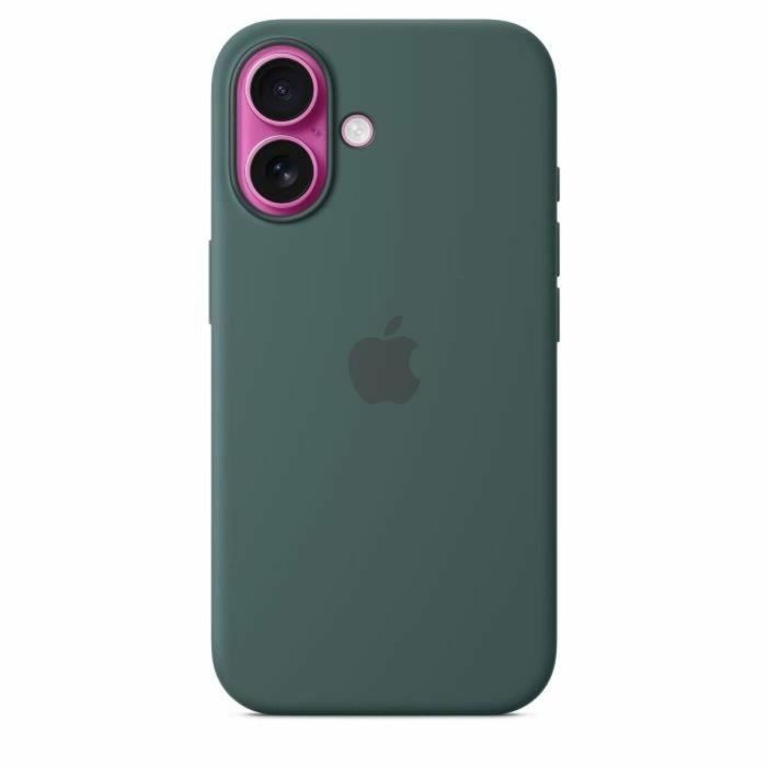 Apple iPhone 16 - Funda de Silicona con MagSafe, Verde Lago 3