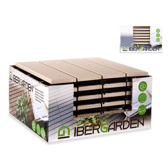 Baldosa Composite Beige Ibergarden 30X2CM (6 Unidades) 2 Baldosa Composite Beige Ibergarden 30X2CM (6 Unidades) 2