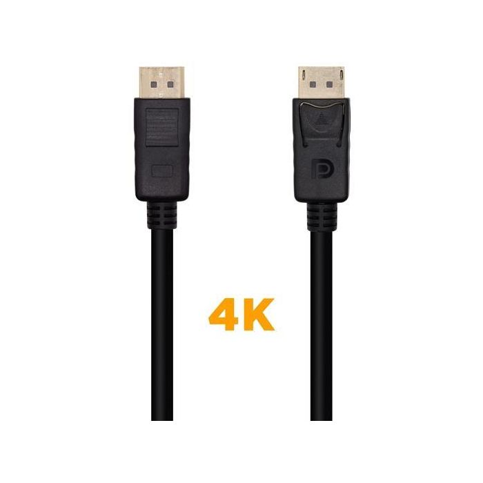 Aisens Cable Displayport V1.2 4K@60Hz DP-M a DP-M Negro 2.0m