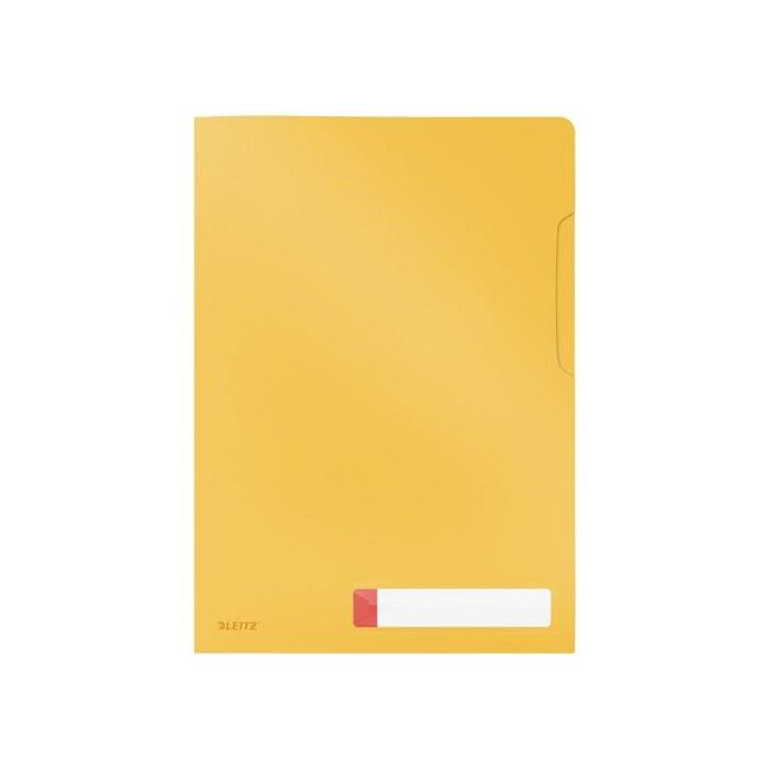 Dosier Angulo Recto Leitz Cosy Pp Reciclable Semi Opaco A4 Amarillo Pack De 3