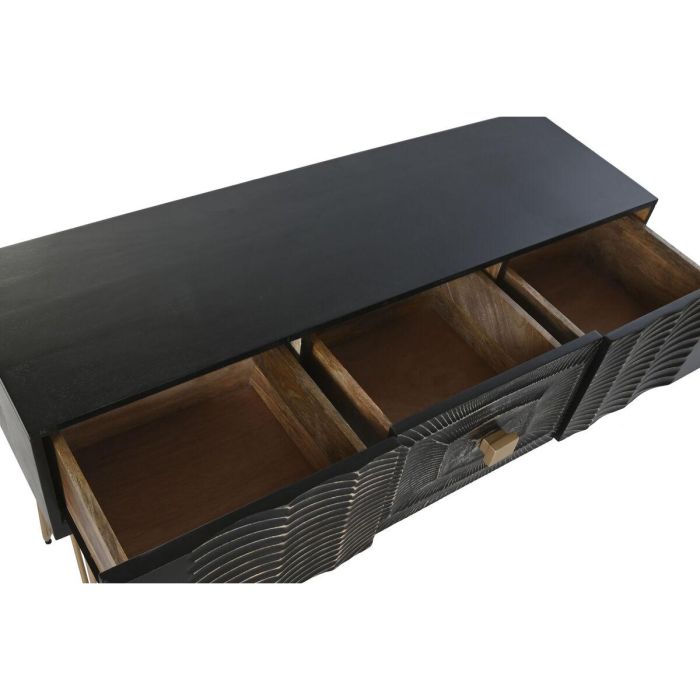 Consola Colonial DKD Home Decor Negro Dorado 38 x 76 x 120 cm 6 Consola Colonial DKD Home Decor Negro Dorado 38 x 76 x 120 cm 6