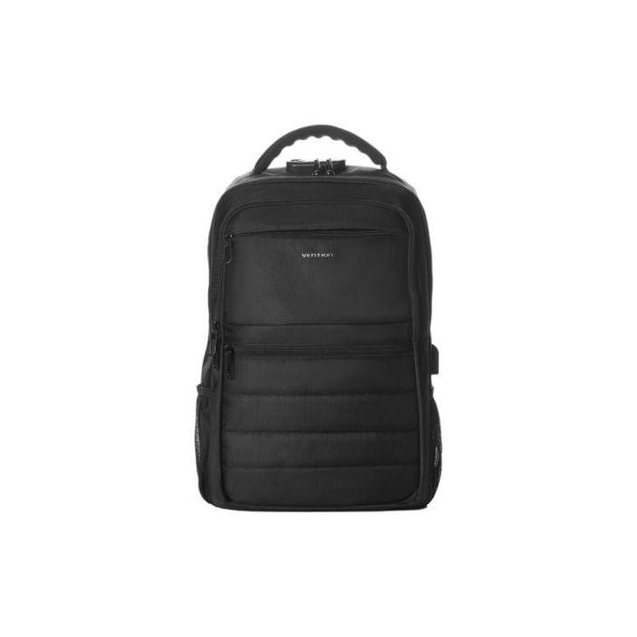 Mochila Vention KRKB0 para Portátiles hasta 17"/ Impermeable/ Puerto USB/ Antirrobo/ Negra