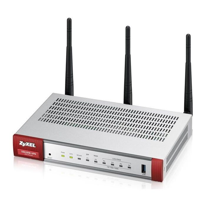 Zyxel USG20W-VPN-EU0101F router inalámbrico Gigabit Ethernet Doble banda (2,4 GHz / 5 GHz) Gris, Rojo 3 Zyxel USG20W-VPN-EU0101F router inalámbrico Gigabit Ethernet Doble banda (2,4 GHz / 5 GHz) Gris, Rojo 3