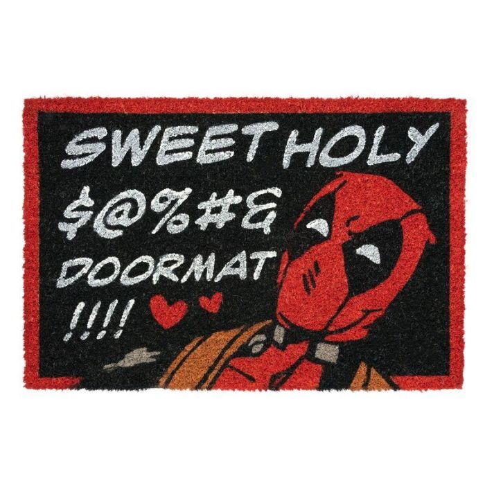 ERIK Felpudo Marvel Deadpool Fibra Coco 60x40cm Base PVC Antideslizante