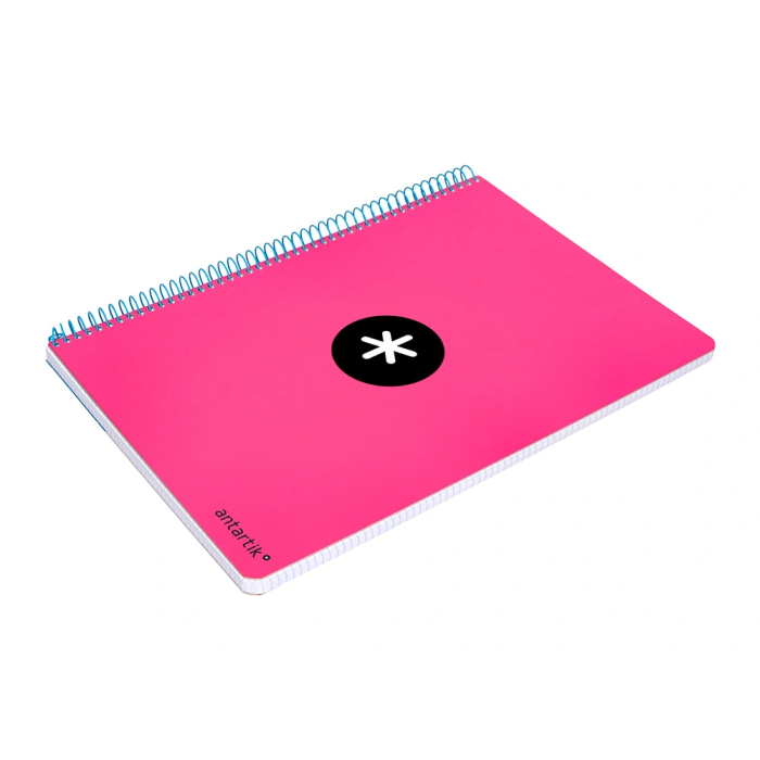 Antartik Cuaderno espiral A4 micro tapa dura 80h 100 gr cuadro 5mm rosa fluor 4