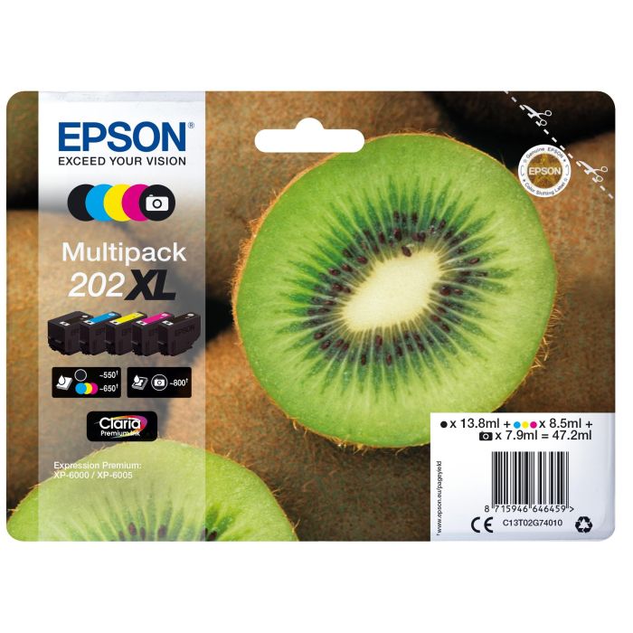 EPSON Multipack 5-colours 202XL Claria Premium Ink KIWI