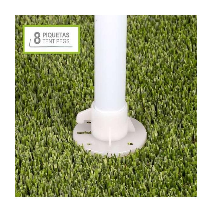 Cenador de plástico blanco aktive 300x300x250 cm 6 Cenador de plástico blanco aktive 300x300x250 cm 6