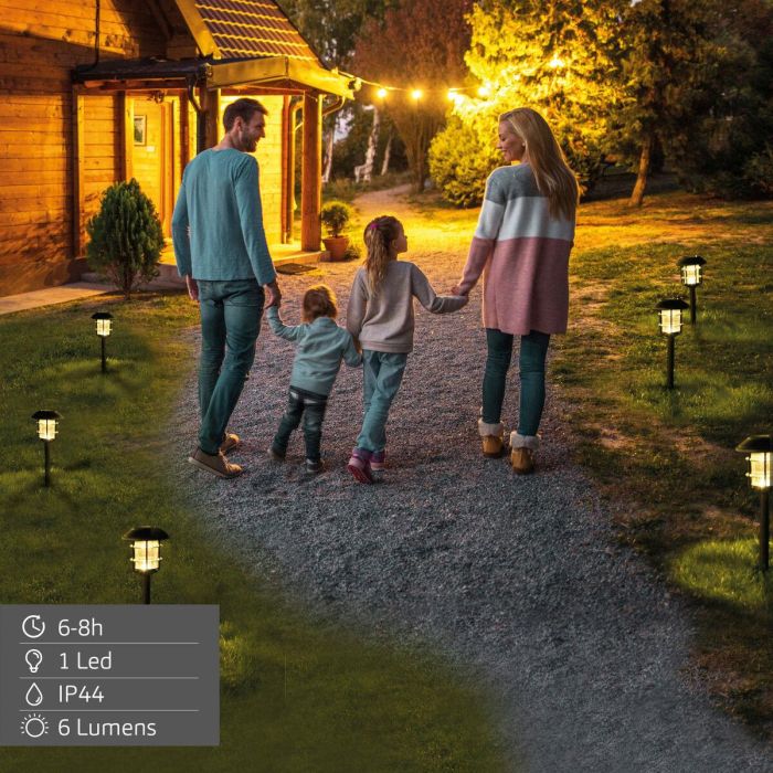 Lámpara solar Aktive 17 x 58 x 17 cm (2 Unidades) 4 Lámpara solar Aktive 17 x 58 x 17 cm (2 Unidades) 4