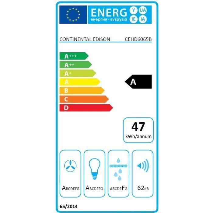 Continental Edison CEHD6065B Campana Decorativa Negra L60 cm 3