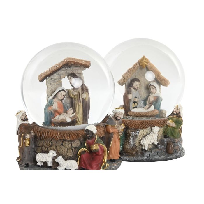 Bola Decoracion Navidad Tradicional DKD Home Decor Multicolor 8 x 10.5 x 8 cm (4 Unidades) 1