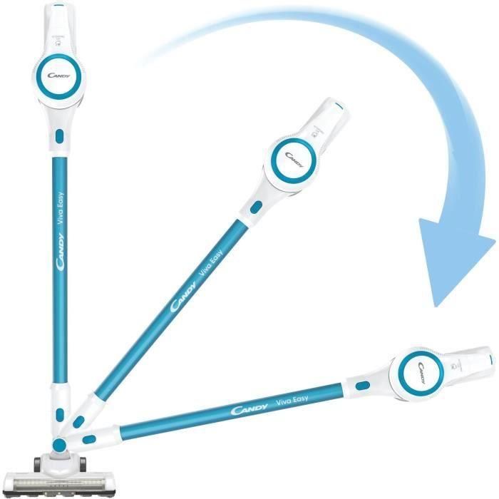 CANDY Viva CVIVA02E - Aspirador inalámbrico multifunción - 22 V - Autonomía de batería 30 min - Azul / Blanco 2 CANDY Viva CVIVA02E - Aspirador inalámbrico multifunción - 22 V - Autonomía de batería 30 min - Azul / Blanco 2