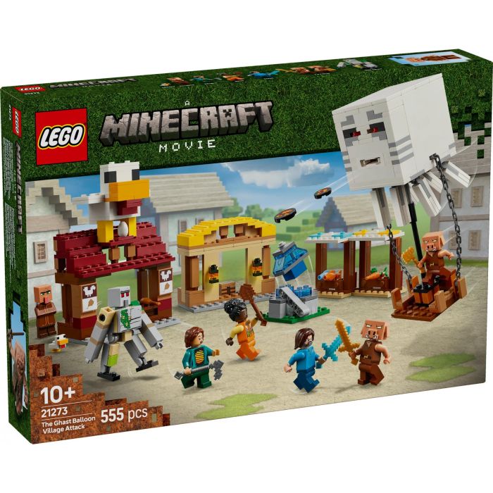 LEGO 21273 Minecraft Set de Construcción Ataque a la Aldea del Globo de Ghast con Steve, Piglins y Gólem +10 años 9