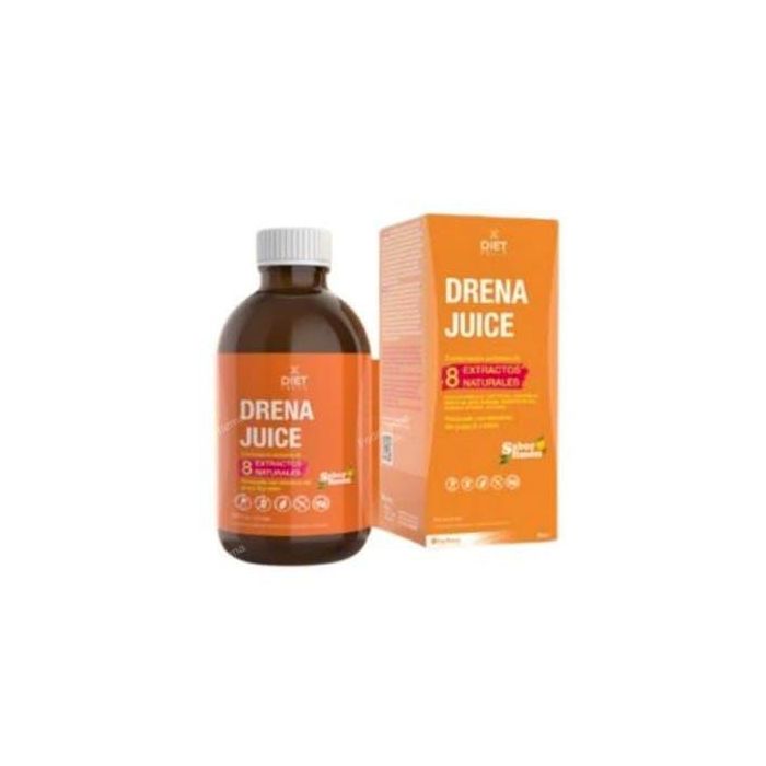 Diet Prime Drena Juice Limón 500ml - Complemento Depurativo Diurético Drenante y Termogénico con Vitaminas B y Cobre Vegano