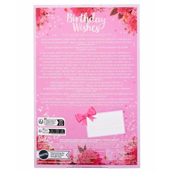 Mattel Barbie Muñeca Colección Signature Deseos de Cumpleaños Morena, Edad Mínima 5 Años, Sin Pilas 8 Mattel Barbie Muñeca Colección Signature Deseos de Cumpleaños Morena, Edad Mínima 5 Años, Sin Pilas 8