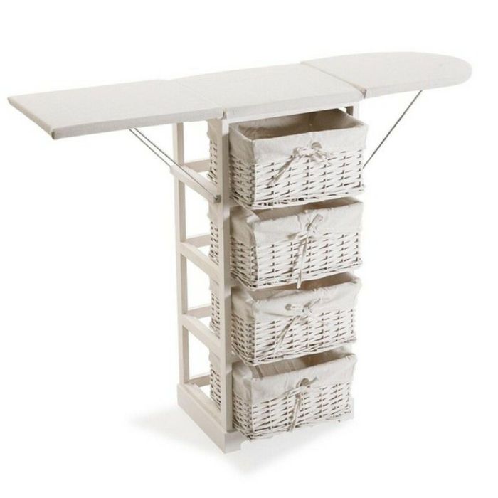 Versa Mueble Cajonero Basic Blanco de Madera 30x85 cm 3 Versa Mueble Cajonero Basic Blanco de Madera 30x85 cm 3